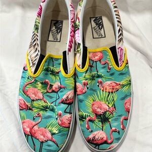 Vans Flamingo Print Slip-On Shoes